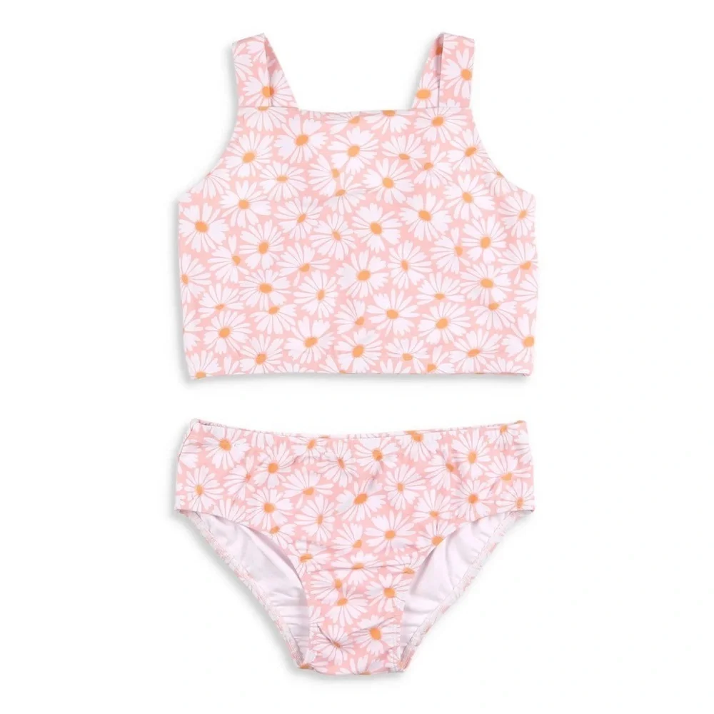 NWT Serendipity Pink Sunflower Bathing Suit and Cover Up sz L